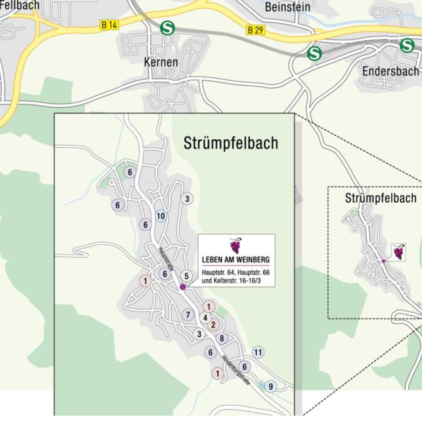 Strümpfelbach Karte